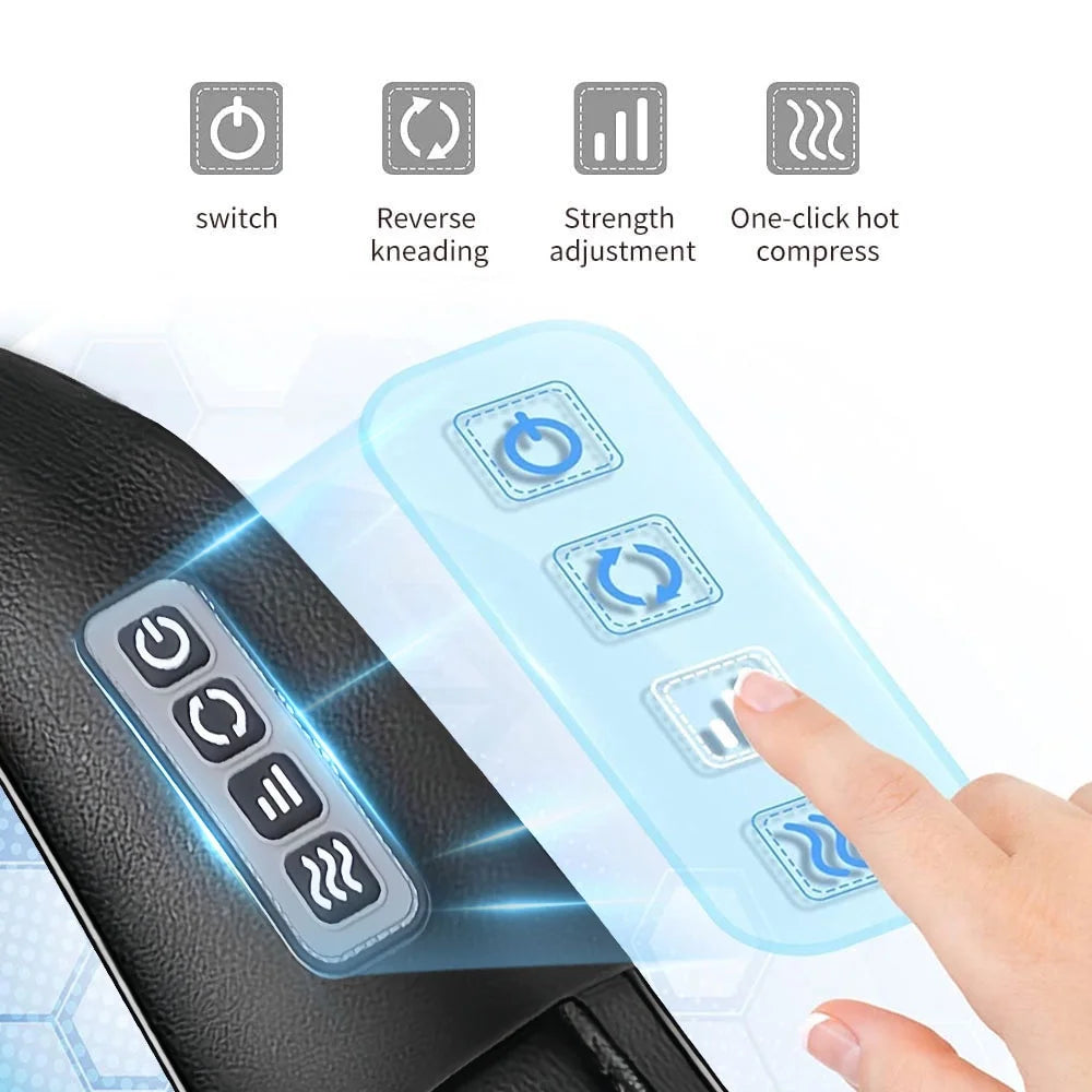 Shiatsu Neck Massager with Heat, Electric Deep Tissue 4D Kneading Massage, Back Shoulder Massager for Body Muscle, Best Gifts for Women Men Mom Dad, Fathers Day, Mothers Day, Christmas Gifts